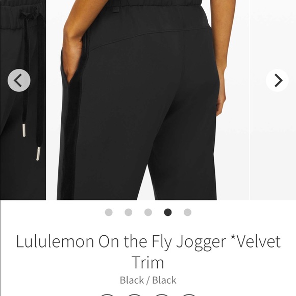 Lululemon On The Fly Jogger Velvet Trim 